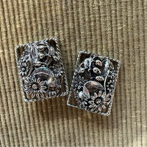 Floral Clip on earrings by Sarah Coventry "Cov"